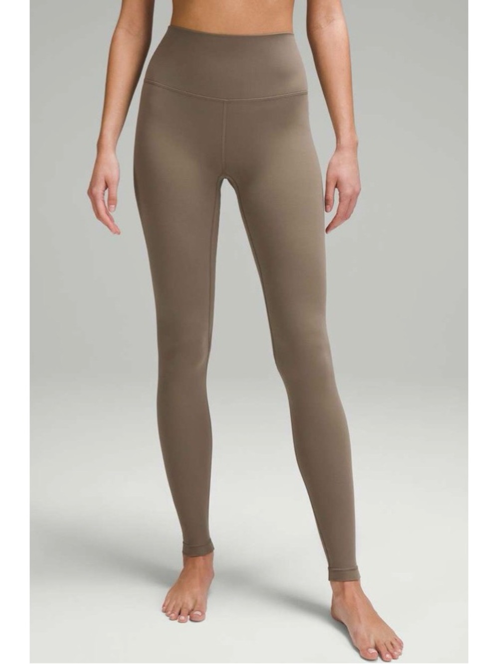 High-Waist Seamless Leggings in Taupe